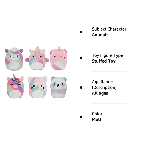 Squishville by Original Squishmallows Sweet Tooth Squad Plush - 2-Inch Bernice, Chanel, Cinnamon, Carmelita, Maya & Clara Plush - Toys for Kids