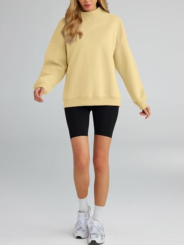 Trendy Queen Womens Oversized Sweatshirts Turtleneck Pullover Long Sleeve Hoodies Tops Fall Outfits 2024 Clothes