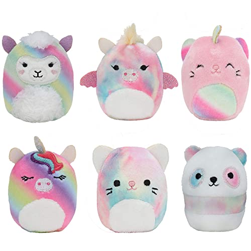 Squishville by Original Squishmallows Sweet Tooth Squad Plush - 2-Inch Bernice, Chanel, Cinnamon, Carmelita, Maya & Clara Plush - Toys for Kids