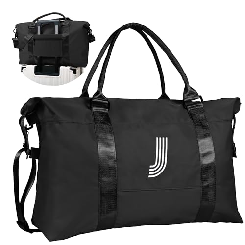Graduation Gifts for Girls, Initial Travel Duffel Bag, Sports Bag, Personalized Weekender Bag,Monogram Overnight Bag Gift for Grandmother,Birthday Gifts Personalized Gifts (Letter M)