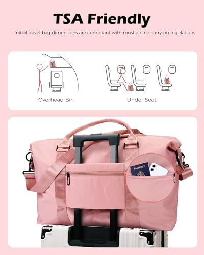 Graduation Gifts for Girls, Initial Travel Duffel Bag, Sports Bag, Personalized Weekender Bag,Monogram Overnight Bag Gift for Grandmother,Birthday Gifts Personalized Gifts (Letter M)