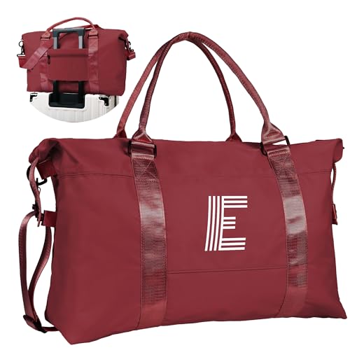 Graduation Gifts for Girls, Initial Travel Duffel Bag, Sports Bag, Personalized Weekender Bag,Monogram Overnight Bag Gift for Grandmother,Birthday Gifts Personalized Gifts (Letter M)