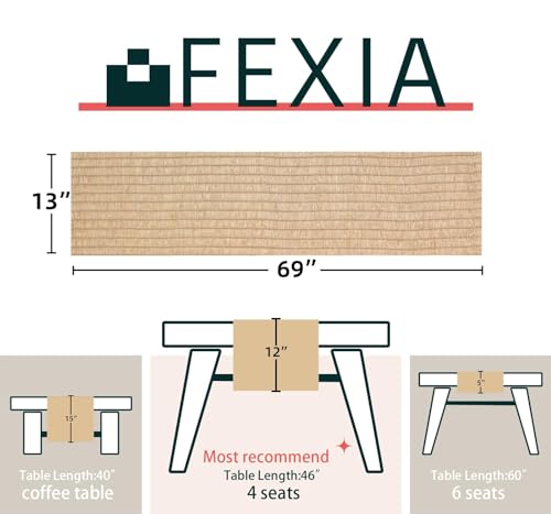 FEXIA Thanksgiving Table Runner for Home Decor with Tassels 72 Inches Long Farmhouse Rustic Boho Table Runner Macrame Burlap Fall Table Decoration for Living Room Bridal Shower(12x72 Inches)