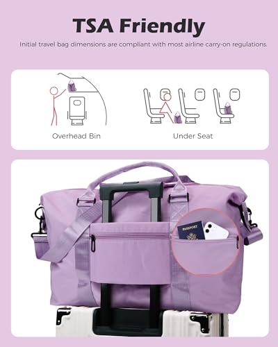 Graduation Gifts for Girls, Initial Travel Duffel Bag, Sports Bag, Personalized Weekender Bag,Monogram Overnight Bag Gift for Grandmother,Birthday Gifts Personalized Gifts (Letter M)