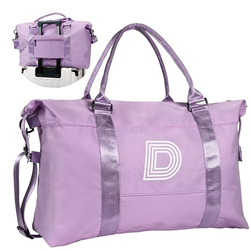 Graduation Gifts for Girls, Initial Travel Duffel Bag, Sports Bag, Personalized Weekender Bag,Monogram Overnight Bag Gift for Grandmother,Birthday Gifts Personalized Gifts (Letter M)