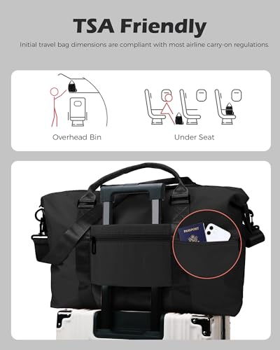 Graduation Gifts for Girls, Initial Travel Duffel Bag, Sports Bag, Personalized Weekender Bag,Monogram Overnight Bag Gift for Grandmother,Birthday Gifts Personalized Gifts (Letter M)