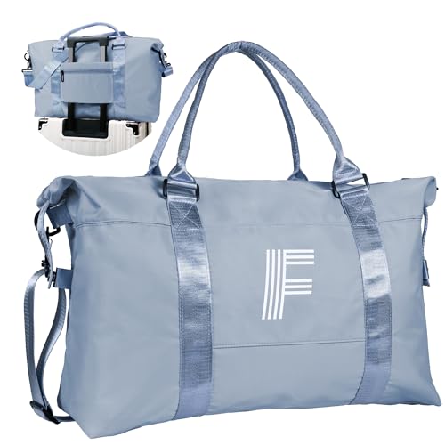 Graduation Gifts for Girls, Initial Travel Duffel Bag, Sports Bag, Personalized Weekender Bag,Monogram Overnight Bag Gift for Grandmother,Birthday Gifts Personalized Gifts (Letter M)