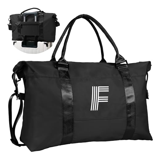 Graduation Gifts for Girls, Initial Travel Duffel Bag, Sports Bag, Personalized Weekender Bag,Monogram Overnight Bag Gift for Grandmother,Birthday Gifts Personalized Gifts (Letter M)