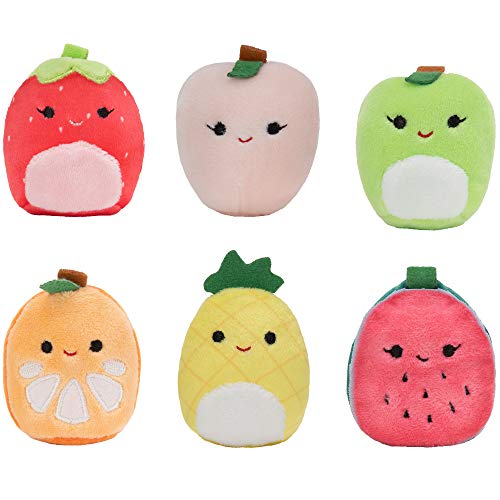 Squishville by Original Squishmallows Sweet Tooth Squad Plush - 2-Inch Bernice, Chanel, Cinnamon, Carmelita, Maya & Clara Plush - Toys for Kids