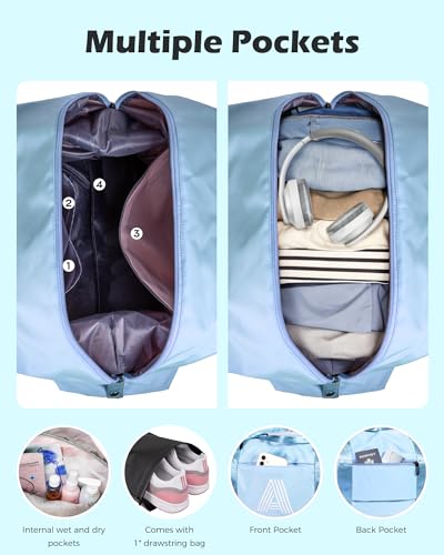 Graduation Gifts for Girls, Initial Travel Duffel Bag, Sports Bag, Personalized Weekender Bag,Monogram Overnight Bag Gift for Grandmother,Birthday Gifts Personalized Gifts (Letter M)
