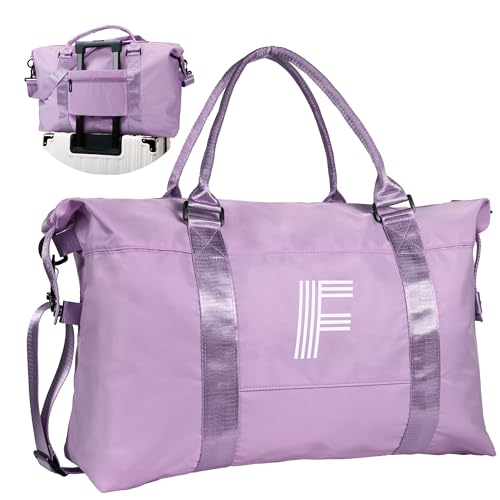 Graduation Gifts for Girls, Initial Travel Duffel Bag, Sports Bag, Personalized Weekender Bag,Monogram Overnight Bag Gift for Grandmother,Birthday Gifts Personalized Gifts (Letter M)