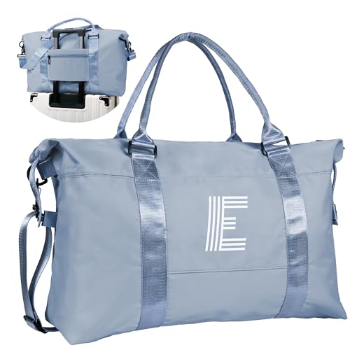 Graduation Gifts for Girls, Initial Travel Duffel Bag, Sports Bag, Personalized Weekender Bag,Monogram Overnight Bag Gift for Grandmother,Birthday Gifts Personalized Gifts (Letter M)