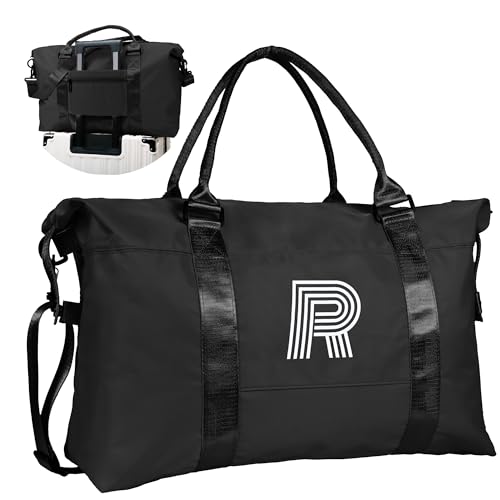 Graduation Gifts for Girls, Initial Travel Duffel Bag, Sports Bag, Personalized Weekender Bag,Monogram Overnight Bag Gift for Grandmother,Birthday Gifts Personalized Gifts (Letter M)