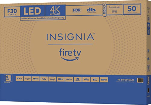 INSIGNIA 55-inch Class F30 Series LED 4K UHD Smart Fire TV with Alexa Voice Remote (NS-55F301NA25)