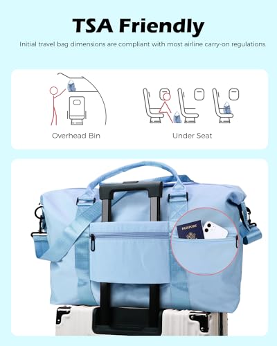 Graduation Gifts for Girls, Initial Travel Duffel Bag, Sports Bag, Personalized Weekender Bag,Monogram Overnight Bag Gift for Grandmother,Birthday Gifts Personalized Gifts (Letter M)