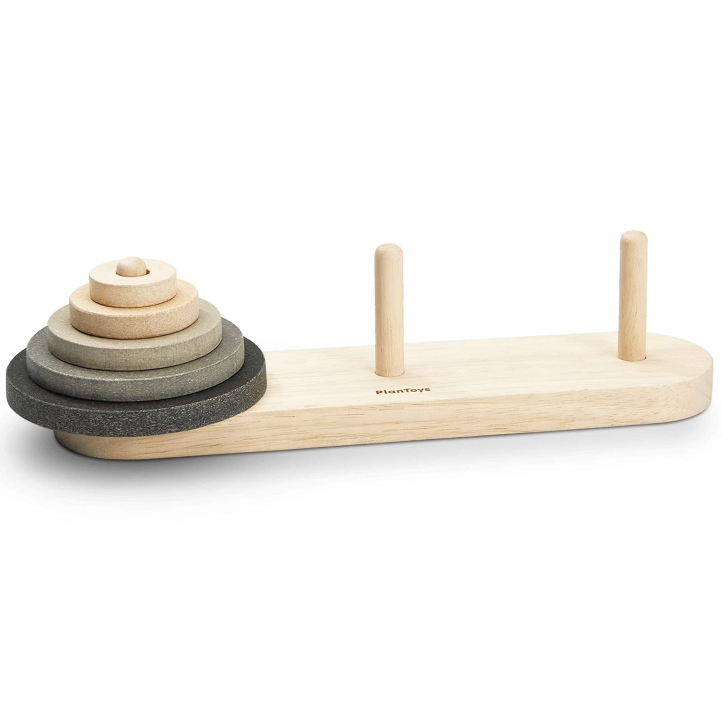 PlanToys Stacking Toys Tree Set - Chemical-Free Toddler Toys Featuring 9 Wooden Pieces