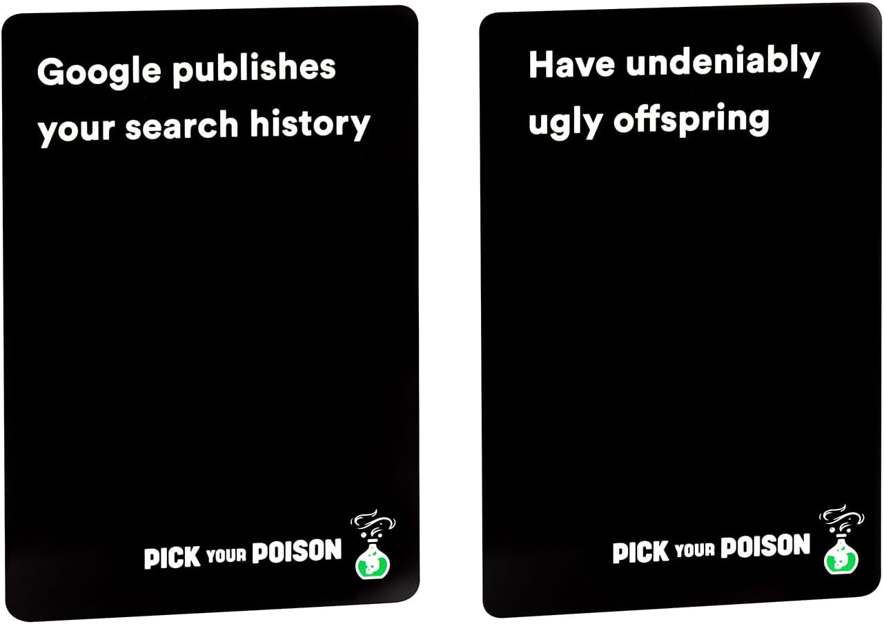 Pick Your Poison After Dark Party Game - The “What Would You Rather Do?” Card Game, Great for College Students and Adults Halloween Party or a Fun Game Night with Friends