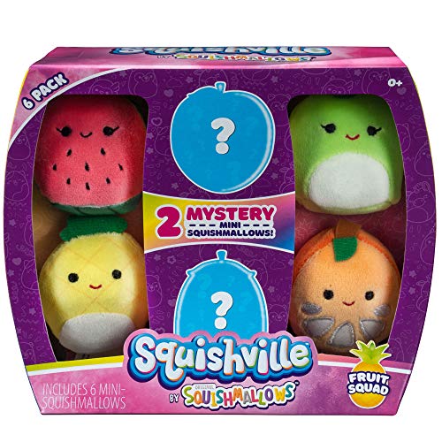 Squishville by Original Squishmallows Sweet Tooth Squad Plush - 2-Inch Bernice, Chanel, Cinnamon, Carmelita, Maya & Clara Plush - Toys for Kids