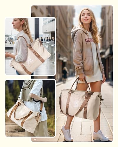 Graduation Gifts for Girls, Initial Travel Duffel Bag, Sports Bag, Personalized Weekender Bag,Monogram Overnight Bag Gift for Grandmother,Birthday Gifts Personalized Gifts (Letter M)