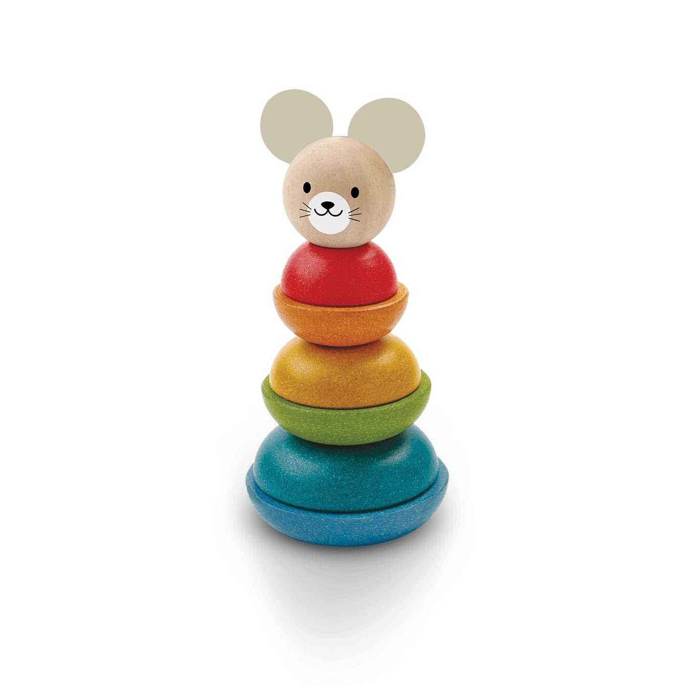 PlanToys Stacking Toys Tree Set - Chemical-Free Toddler Toys Featuring 9 Wooden Pieces