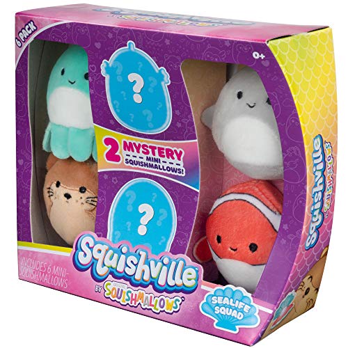 Squishville by Original Squishmallows Sweet Tooth Squad Plush - 2-Inch Bernice, Chanel, Cinnamon, Carmelita, Maya & Clara Plush - Toys for Kids
