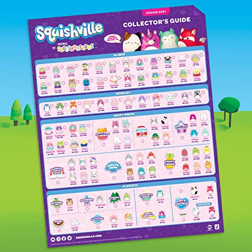 Squishville by Original Squishmallows Sweet Tooth Squad Plush - 2-Inch Bernice, Chanel, Cinnamon, Carmelita, Maya & Clara Plush - Toys for Kids