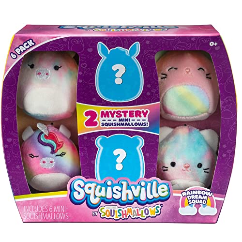 Squishville by Original Squishmallows Sweet Tooth Squad Plush - 2-Inch Bernice, Chanel, Cinnamon, Carmelita, Maya & Clara Plush - Toys for Kids