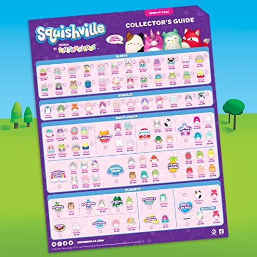 Squishville by Original Squishmallows Sweet Tooth Squad Plush - 2-Inch Bernice, Chanel, Cinnamon, Carmelita, Maya & Clara Plush - Toys for Kids