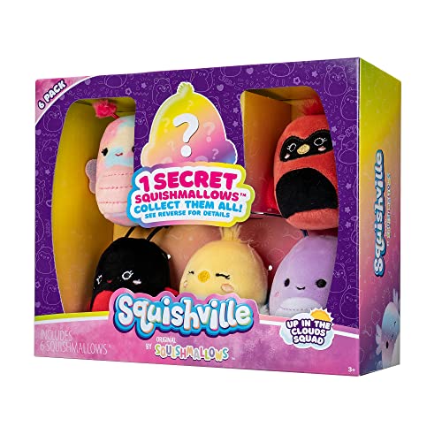 Squishville by Original Squishmallows Sweet Tooth Squad Plush - 2-Inch Bernice, Chanel, Cinnamon, Carmelita, Maya & Clara Plush - Toys for Kids