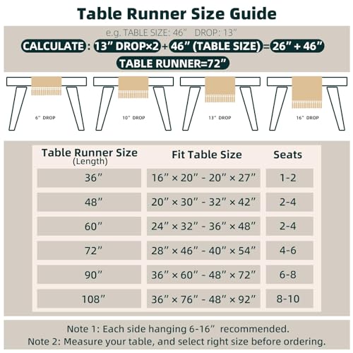 FEXIA Thanksgiving Table Runner for Home Decor with Tassels 72 Inches Long Farmhouse Rustic Boho Table Runner Macrame Burlap Fall Table Decoration for Living Room Bridal Shower(12x72 Inches)