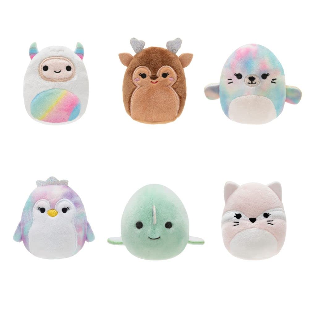 Squishville by Original Squishmallows Sweet Tooth Squad Plush - 2-Inch Bernice, Chanel, Cinnamon, Carmelita, Maya & Clara Plush - Toys for Kids