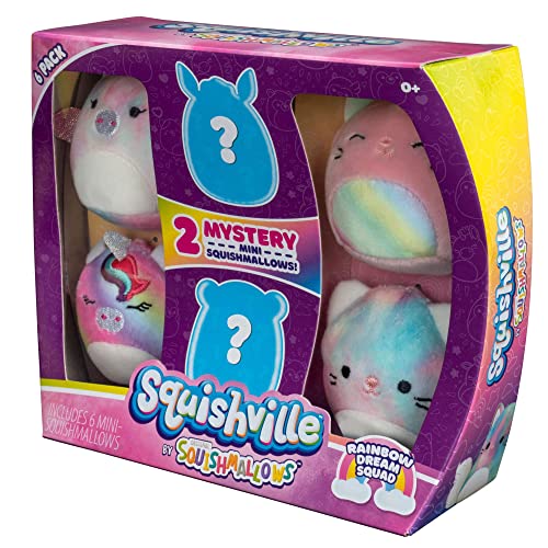 Squishville by Original Squishmallows Sweet Tooth Squad Plush - 2-Inch Bernice, Chanel, Cinnamon, Carmelita, Maya & Clara Plush - Toys for Kids