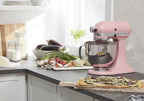 KitchenAid Artisan Series 5 Quart Tilt Head Stand Mixer with Pouring Shield KSM150PS, Removable bowl, Aqua Sky