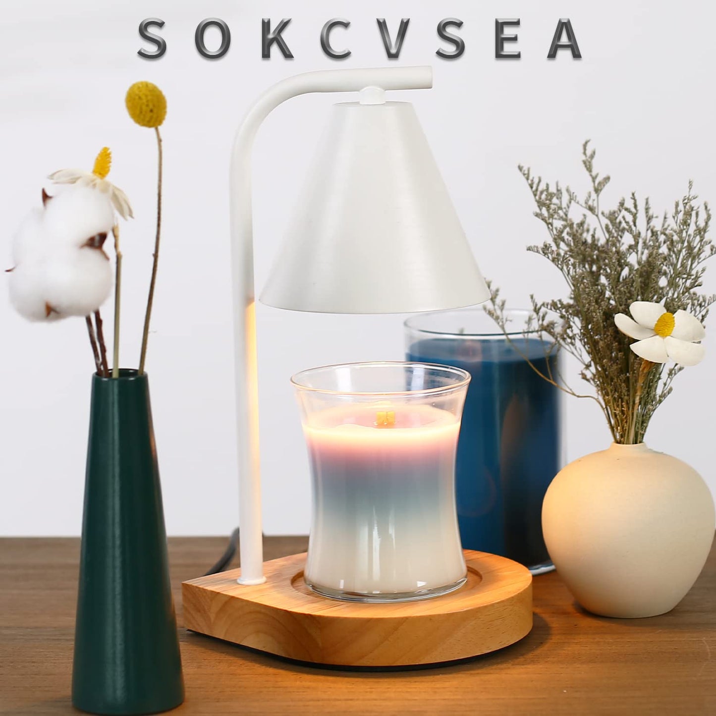 Candle Warmer Lamp with Timer - Electric Candle Lamp Warmer, Birthday Gifts for Women, for Mom, House Warming Gifts New Home, Candle Warmer for Jar Candles with 2 Bulbs BlackGold