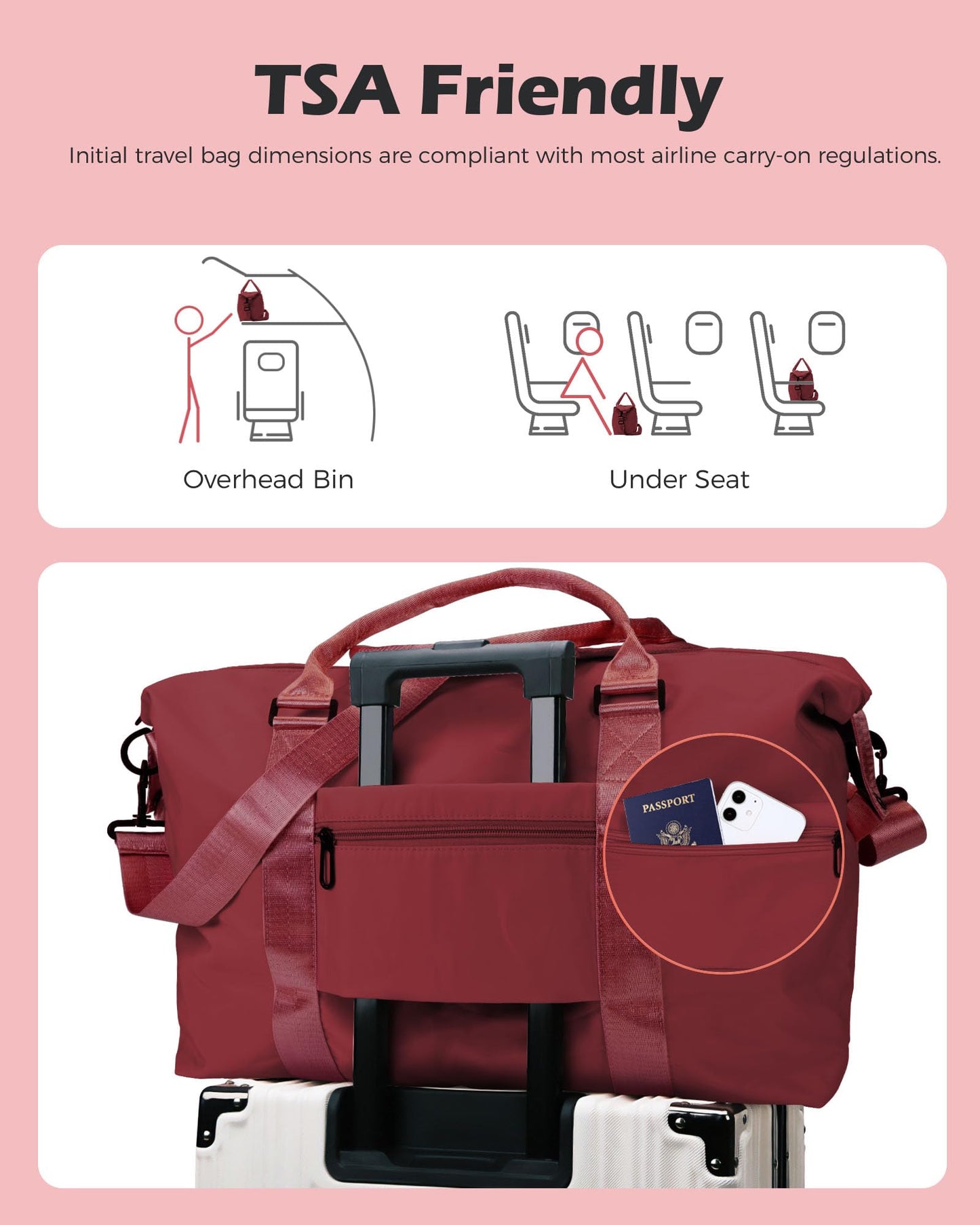 Graduation Gifts for Girls, Initial Travel Duffel Bag, Sports Bag, Personalized Weekender Bag,Monogram Overnight Bag Gift for Grandmother,Birthday Gifts Personalized Gifts (Letter M)
