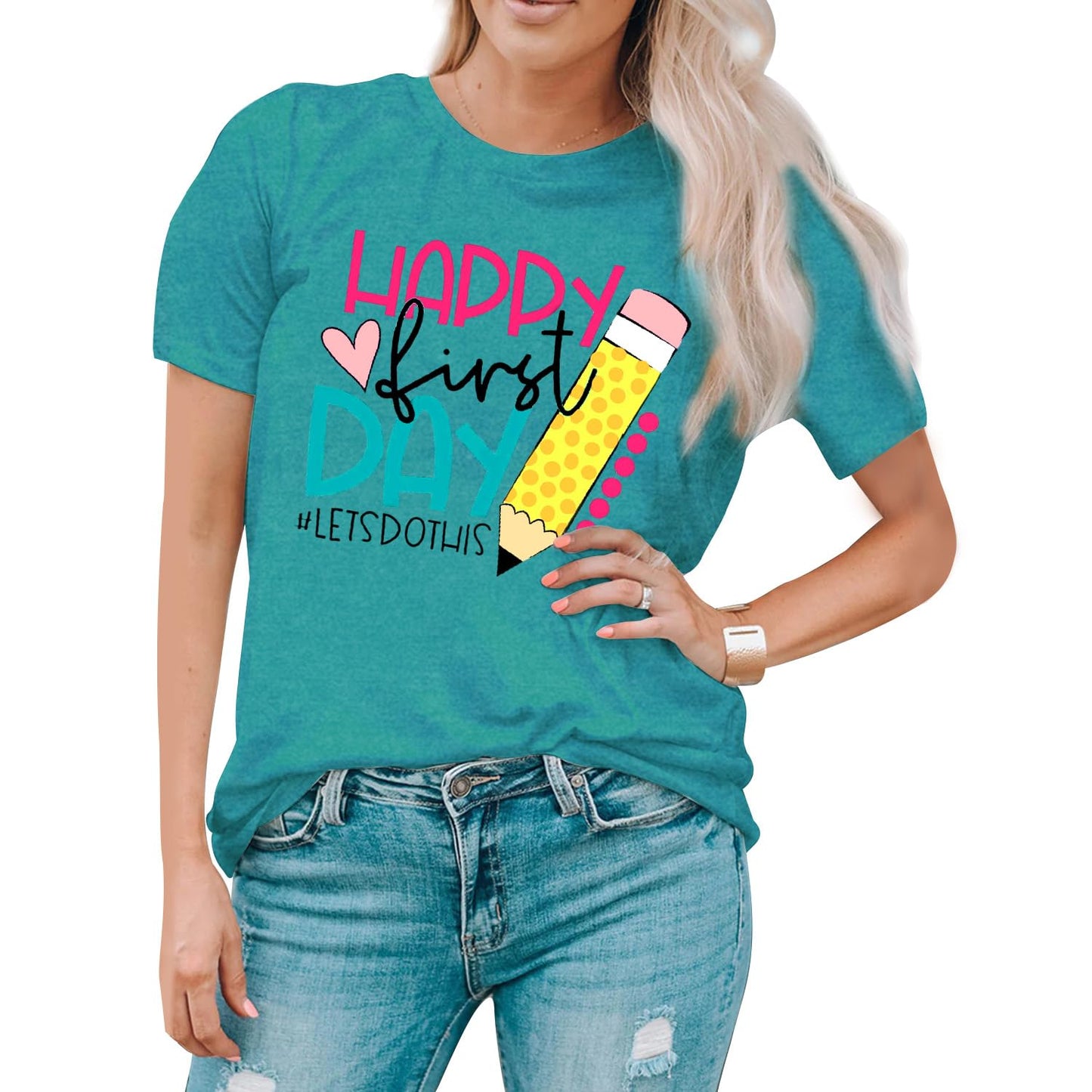 Womens Teacher Shirts Wild About Teaching Leopard Print T-Shirt Teacher Life Tee Top