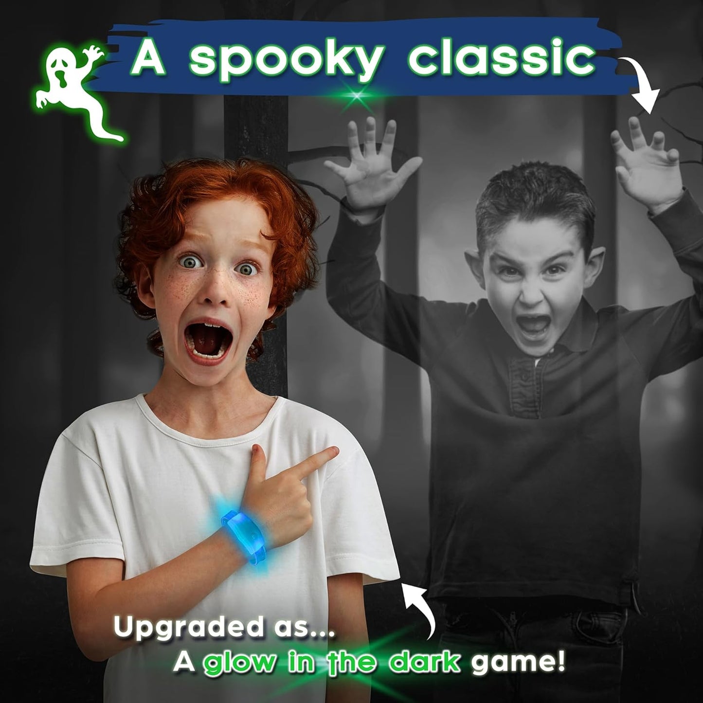 Ghosts in The Graveyard Redux: “One of The Best Spooky Outdoor Games for Kids” | Ages 5+, 4-8 Players | Light up Games | Hide and Seek Style | Glow in The Dark Games | Outdoor Activities for Kids
