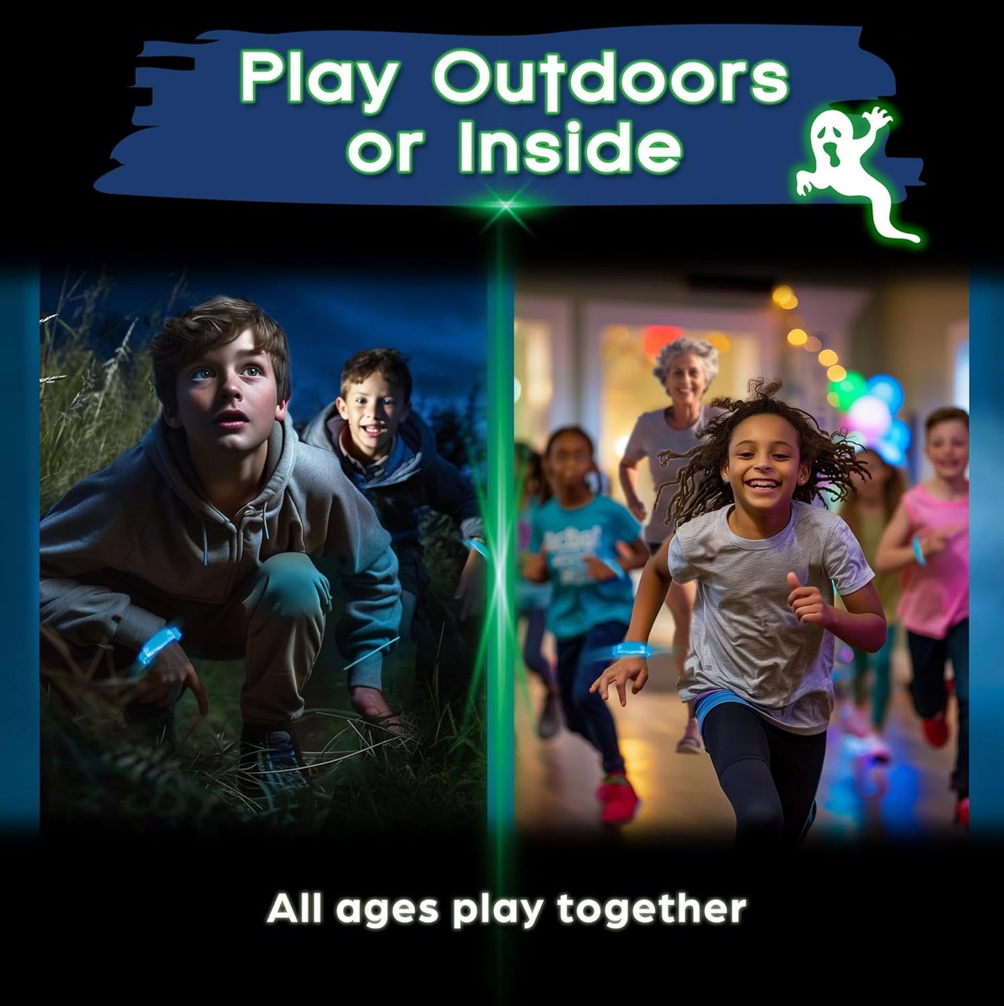 Ghosts in The Graveyard Redux: “One of The Best Spooky Outdoor Games for Kids” | Ages 5+, 4-8 Players | Light up Games | Hide and Seek Style | Glow in The Dark Games | Outdoor Activities for Kids