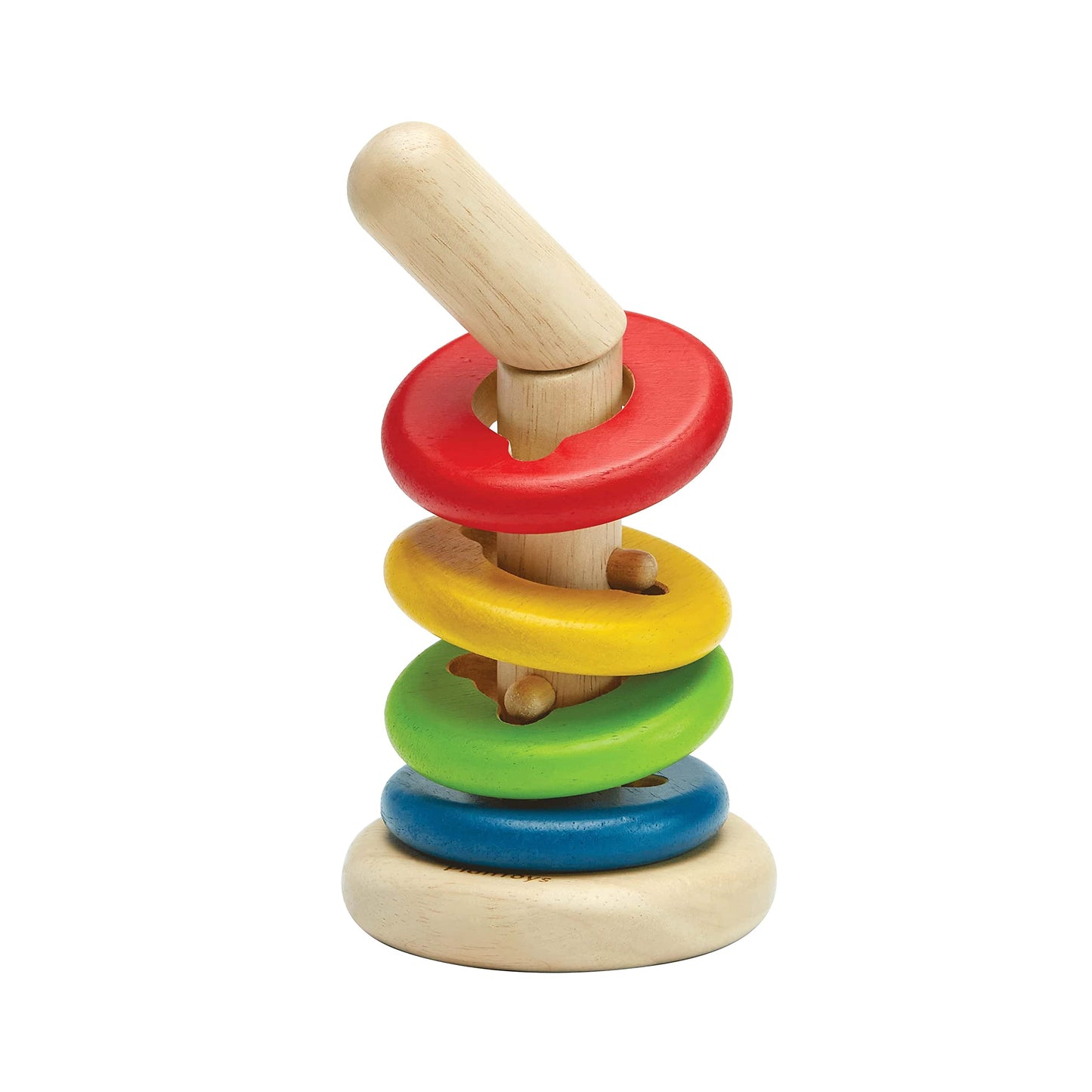 PlanToys Stacking Toys Tree Set - Chemical-Free Toddler Toys Featuring 9 Wooden Pieces