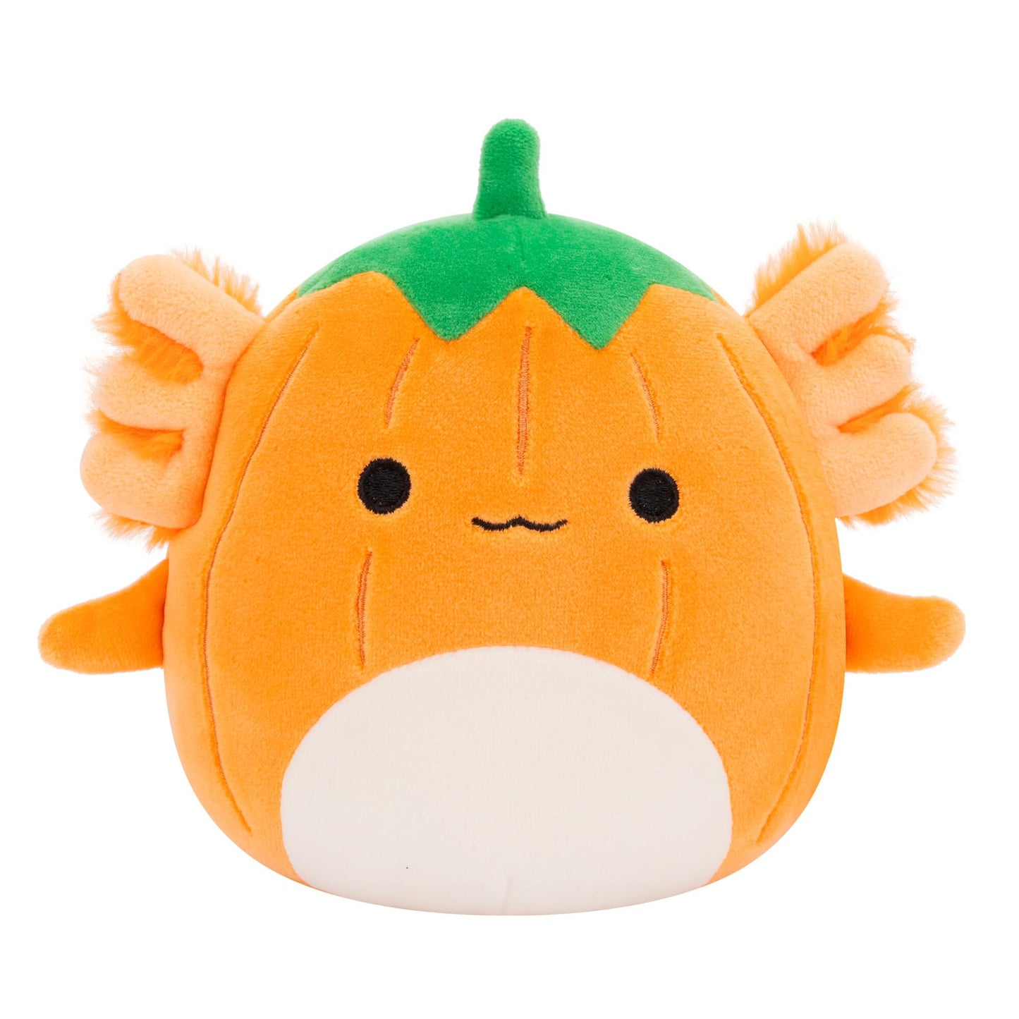 Squishmallows Original 5-Inch Halloween 4-Pack – Gabin Pumpkin Axolotl, Fitzy Goblin Holding Latte, Malcolm Bat Mushroom, Ms. K Purple Clown – Official Jazwares Plush (Little)