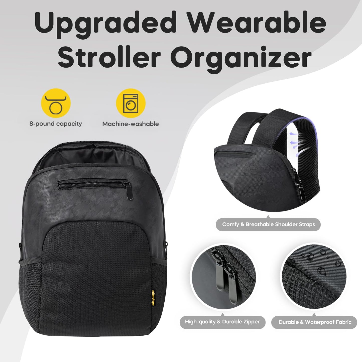 Storage Bag Compatible with Doona Infant Car Seat, Organizer Bag,Wearable Backpack for Baby Travel,Stroller Bag for Doona Car Seat & Stroller (Grey)
