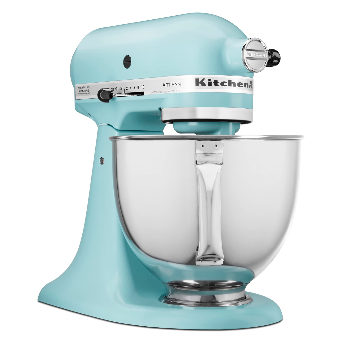 KitchenAid Artisan Series 5 Quart Tilt Head Stand Mixer with Pouring Shield KSM150PS, Removable bowl, Aqua Sky