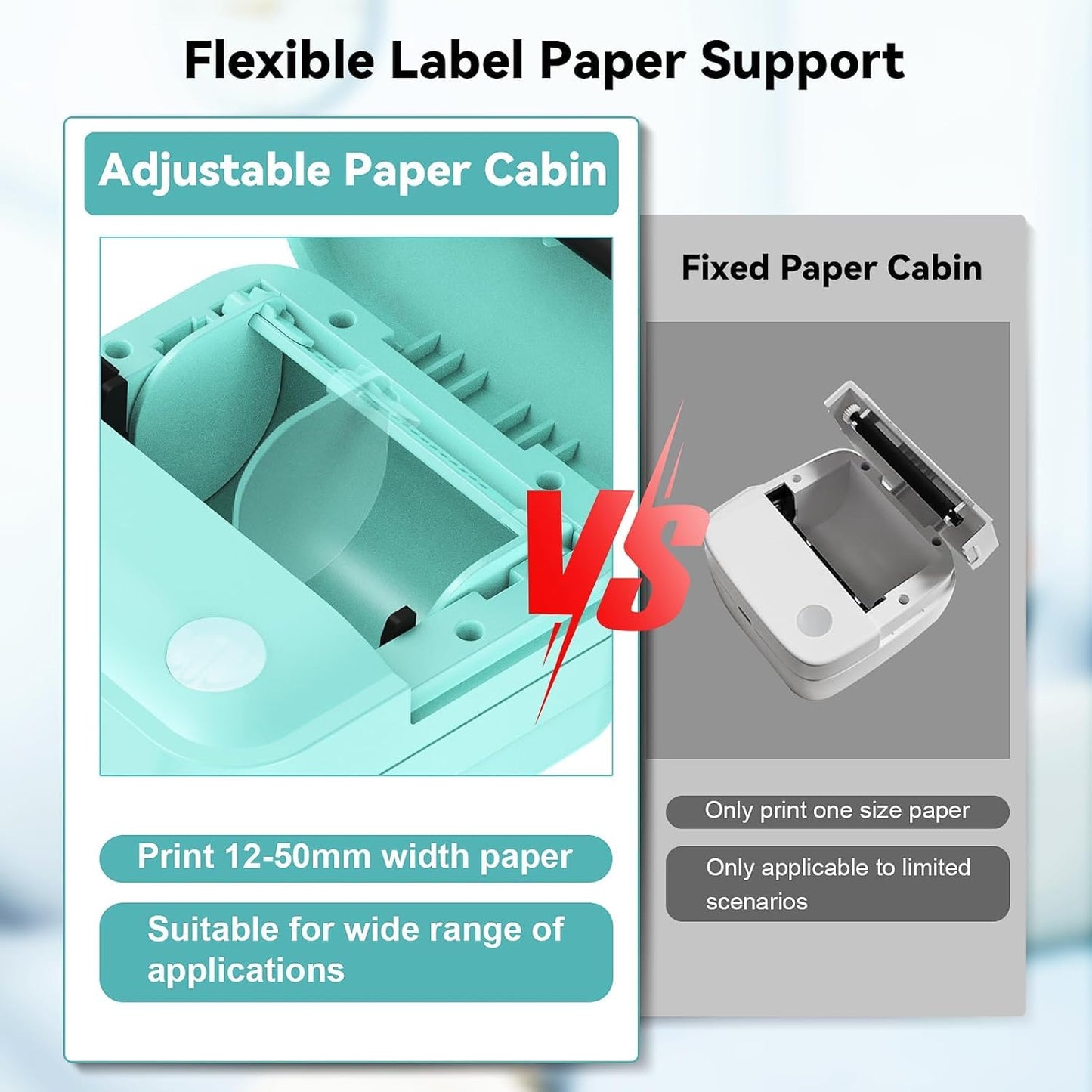 Label Maker Machine - Mini Label Printer Portable Thermal Printer for Home,Office,Organization,Bluetooth Sticker Printer for Phones,Sticker Maker for Kids School Items Photo,Note Labels
