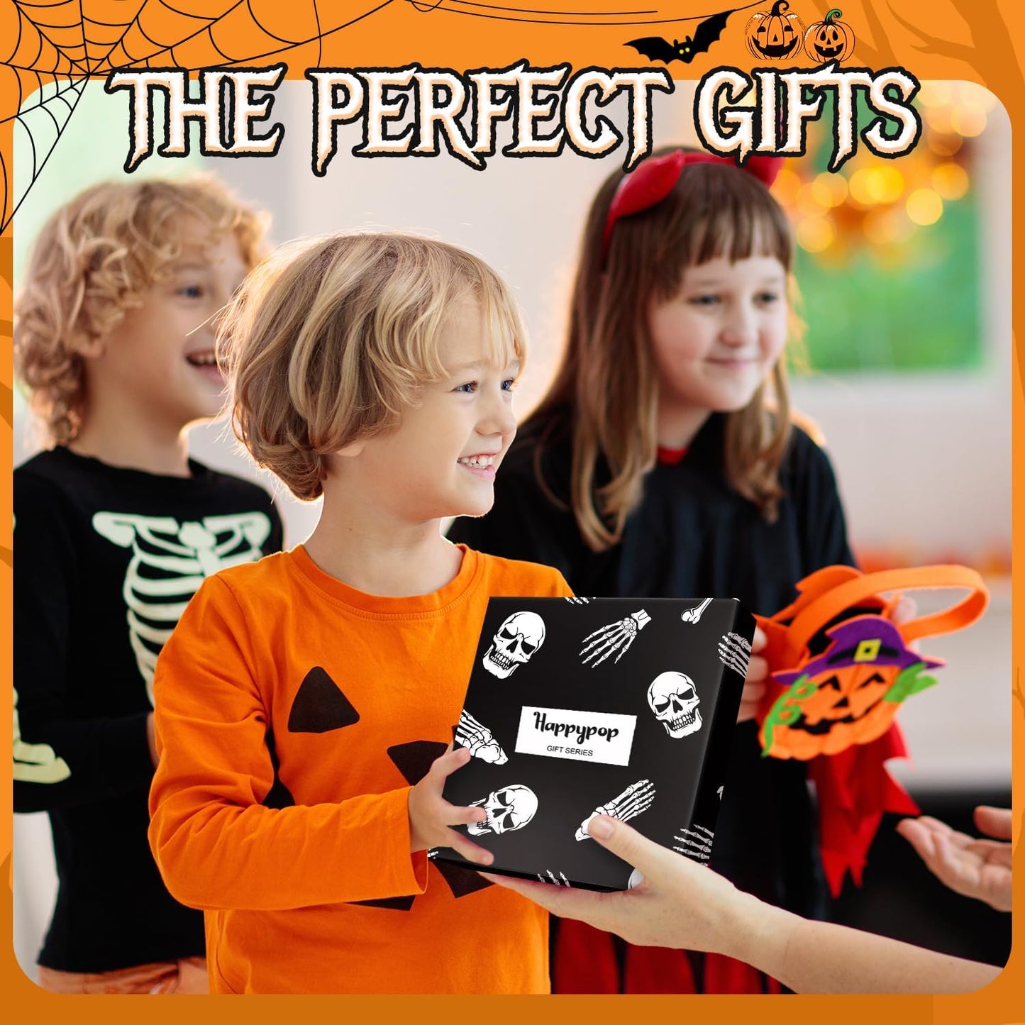 HAPPYPOP Halloween Gifts Socks Ideas - Spooky Gifts for Men Women, Halloween Gifts for Teens, Skeleton Gifts for Man Woman