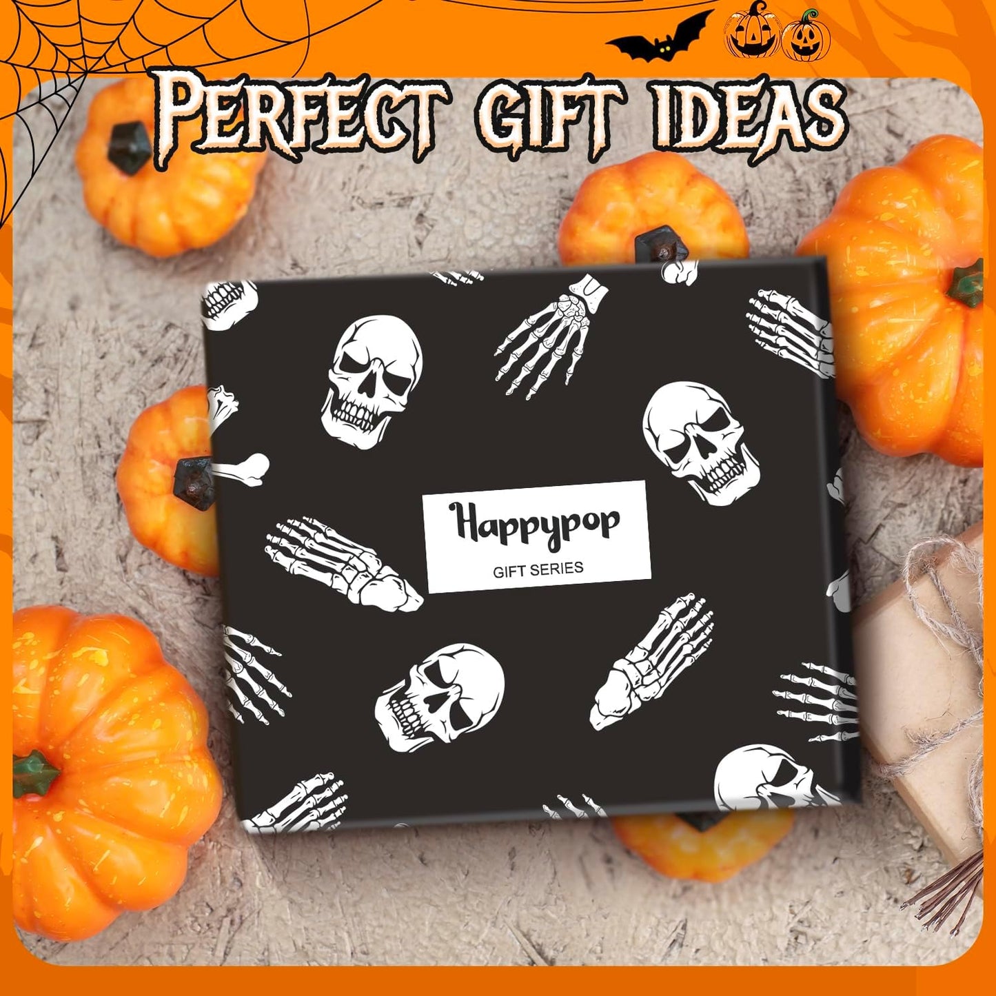 HAPPYPOP Halloween Gifts Socks Ideas - Spooky Gifts for Men Women, Halloween Gifts for Teens, Skeleton Gifts for Man Woman