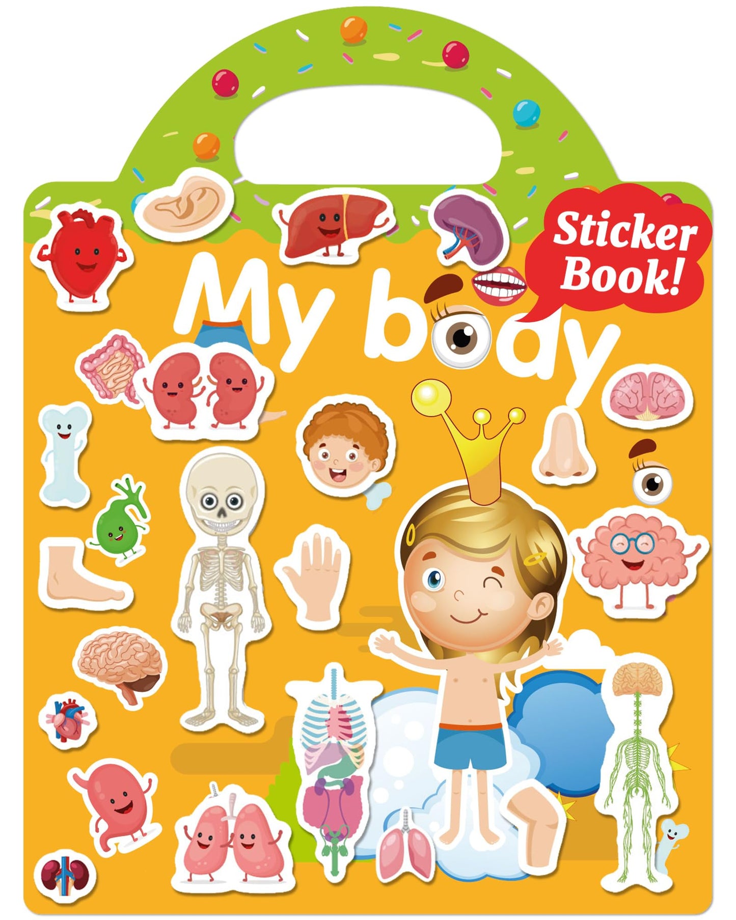 Benresive Halloween Reusable Sticker Book for Toddlers 2-4 Year, Travel Halloween Stickers for Kids, Waterproof Sticker Books for Toddlers 1-3, 38 Pcs Crafts Activities for Todddlers 1-3 2-4 3-5