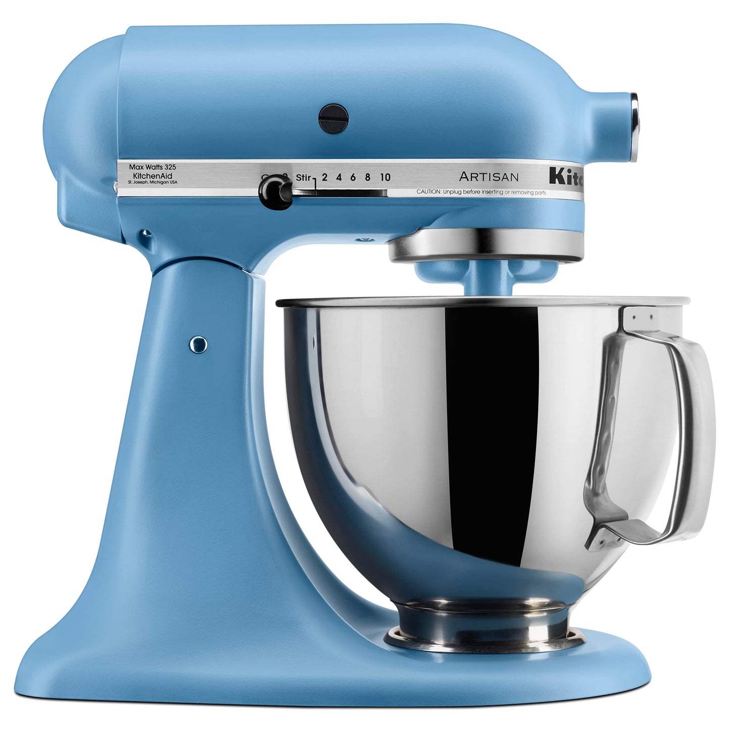 KitchenAid Artisan Series 5 Quart Tilt Head Stand Mixer with Pouring Shield KSM150PS, Removable bowl, Aqua Sky