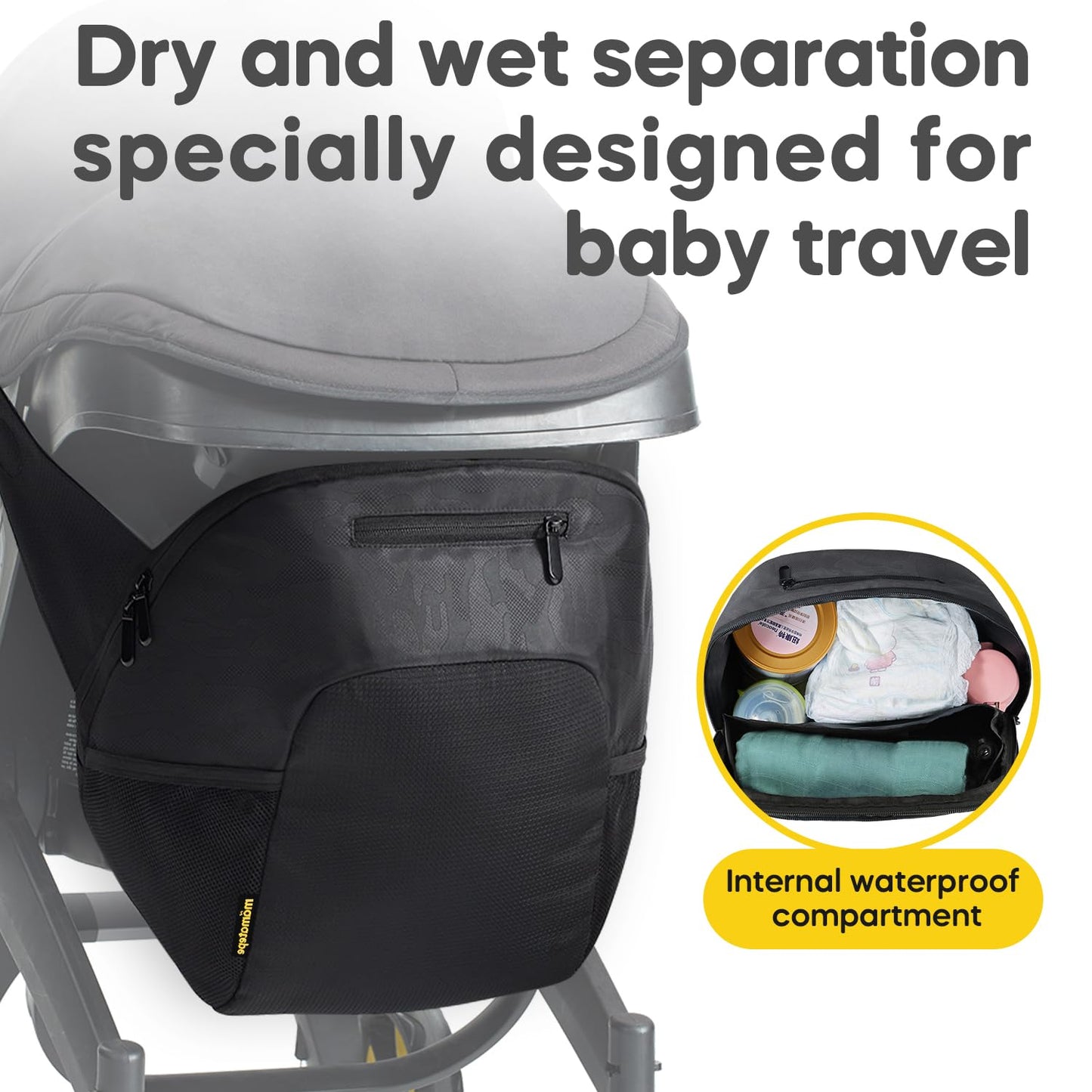 Storage Bag Compatible with Doona Infant Car Seat, Organizer Bag,Wearable Backpack for Baby Travel,Stroller Bag for Doona Car Seat & Stroller (Grey)