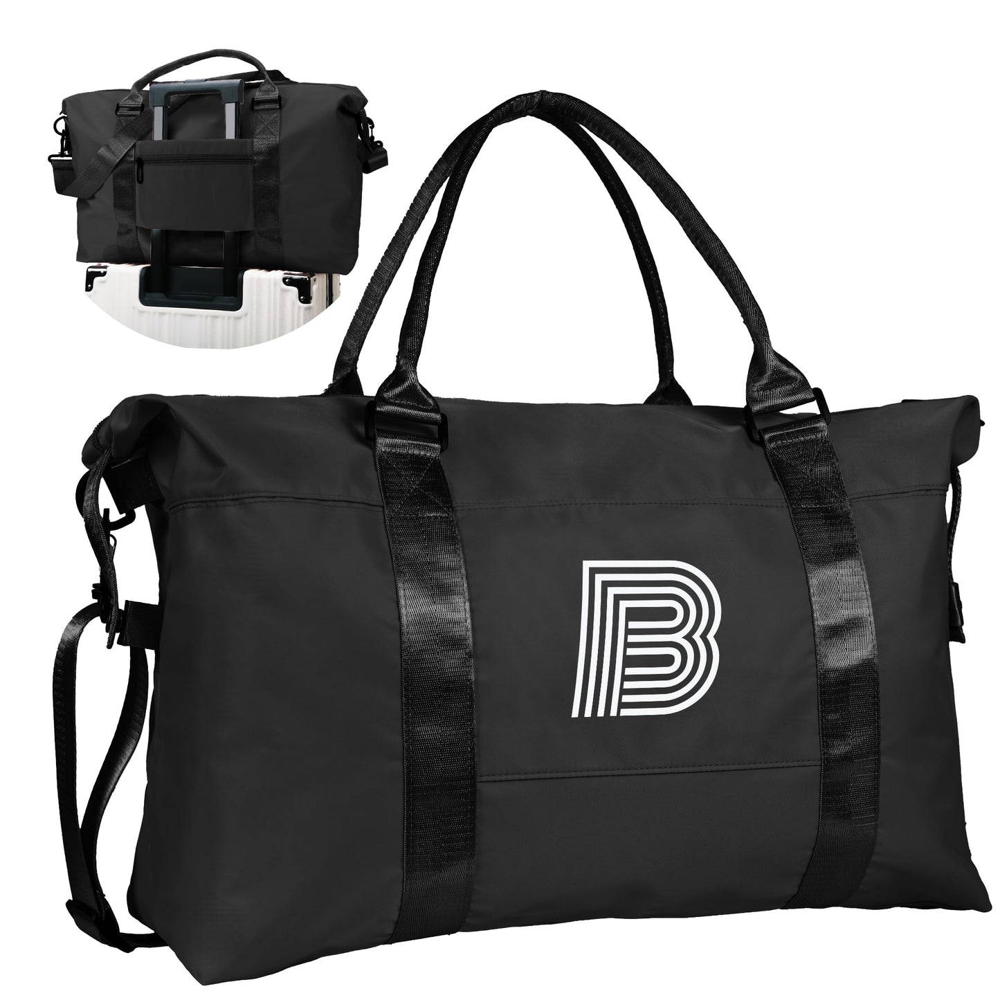 Graduation Gifts for Girls, Initial Travel Duffel Bag, Sports Bag, Personalized Weekender Bag,Monogram Overnight Bag Gift for Grandmother,Birthday Gifts Personalized Gifts (Letter M)
