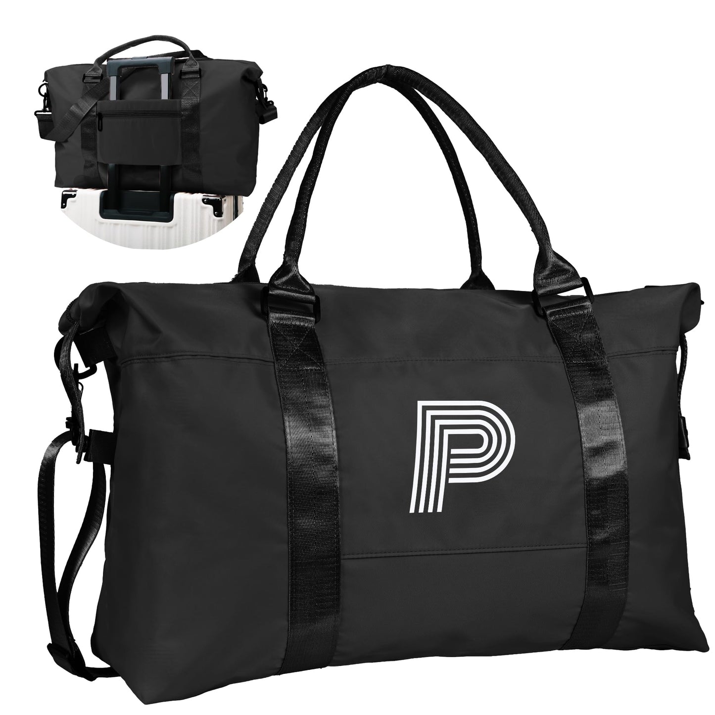Graduation Gifts for Girls, Initial Travel Duffel Bag, Sports Bag, Personalized Weekender Bag,Monogram Overnight Bag Gift for Grandmother,Birthday Gifts Personalized Gifts (Letter M)